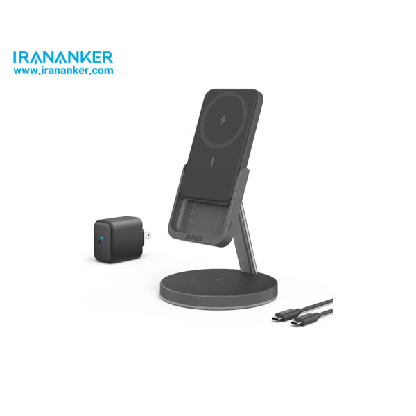 شارژر بی سیم و پاوربانک مگنتی نسل 6 انکر 633 Magnetic Wireless Charger – مدل B25A72